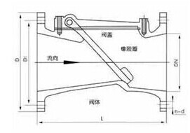 H44X(SFCV)型橡膠瓣止回閥 結(jié)構(gòu)圖-滬山閥門(mén)制造（上海）有限公司